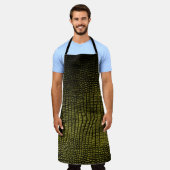 Luxuriöse dunkle Krokodilstruktur Schürze (Getragen)