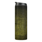 Luxuriöse dunkle Krokodilstruktur Thermosbecher (Nach rechts gedreht)