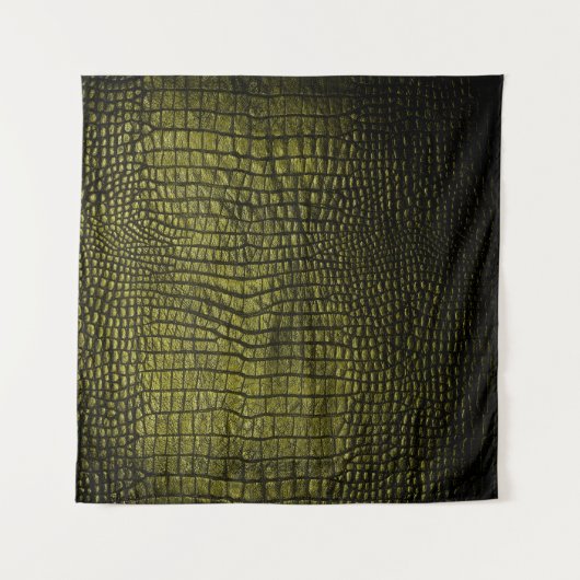 Luxuriöse dunkle Krokodilstruktur Wandteppich (Vorderseite (Horizontal))