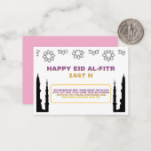 Luxuriöse Eid Mubarak Karte (Vorderseite/Rückseite Beispiel)