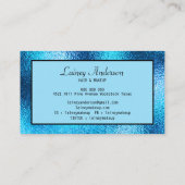 Luxuriöse, einfache trendige Imitate mit blauer me Visitenkarte (Rückseite)