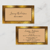 Luxuriöse, einfache Trendy Imitats Goldfolienstruk Visitenkarte (Vorne/Hinten)