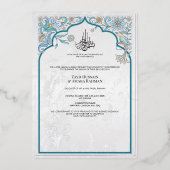 Luxuriöse Einladung zum islamischen Hochzeitsfoil (Vorderseite)