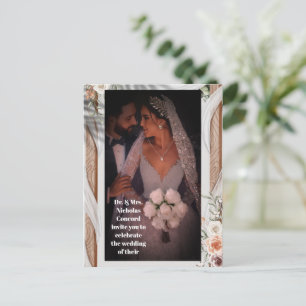 Luxuriöse Einladungskarte für Hochzeiten - Elegant