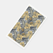 Luxuriöse Elegange Gold N'Black Tropical Blume Serviette (Ecke)