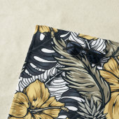 Luxuriöse Elegange Gold N'Black Tropical Blume Strandtuch (Beispiel)