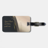Luxuriöse Elegant, beige Gold beruflich Gepäckanhänger (Rückseite horizontal)