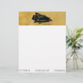 Luxuriöse Elegant Gold Glitzer Marmorschrift Briefbogen (Stehend Vorderseite)