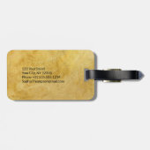 Luxuriöse Elegant Gold Glitzer Marmorschrift Gepäckanhänger (Rückseite horizontal)