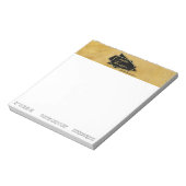 Luxuriöse Elegant Gold Glitzer Marmorschrift Notizblock (Rotiert)