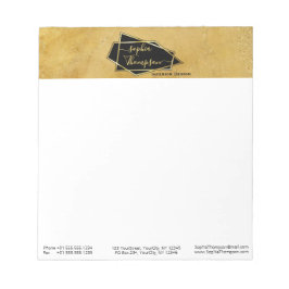 Luxuriöse Elegant Gold Glitzer Marmorschrift Notizblock