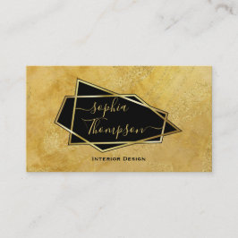 Luxuriöse Elegant Gold Glitzer Marmorschrift Visitenkarte