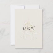 Luxuriöse Elegant Gold Wedding RSVP Karte (Rückseite)