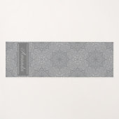 Luxuriöse Elegant Gray Black Pattern Designname Yo Yogamatte (Vorderseite (Horizontal))
