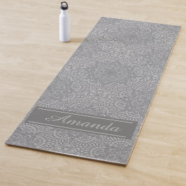 Luxuriöse Elegant Gray Black Pattern Designname Yo Yogamatte