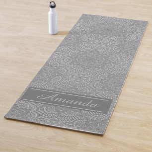 Luxuriöse Elegant Gray Black Pattern Designname Yo Yogamatte