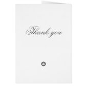 Luxuriöse Elegant Lila Floral Wirbel Danke Karte (Hinten)