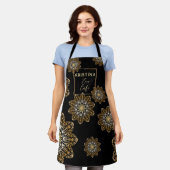 Luxuriöse Elegant Metallic Imitate Gold Mandalase Schürze (Getragen)