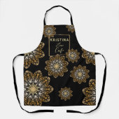 Luxuriöse Elegant Metallic Imitate Gold Mandalase Schürze (Vorderseite)