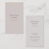 Luxuriöse Elegant Minimalistisch Modernes Template Visitenkarte (Vorne/Hinten)