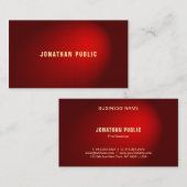 Luxuriöse Elegant Red Damask Premium Silk Finish Visitenkarte (Vorne/Hinten)