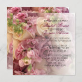 Luxuriöse Elegant Rosa Bouquet Dusche einladen Einladung (Vorne/Hinten)