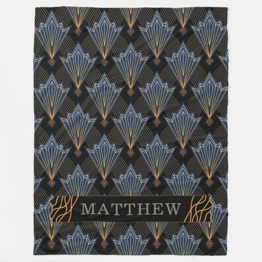 Luxuriöse Elegante Art Trendy Deko Pattern Fleecedecke (Vorderseite)