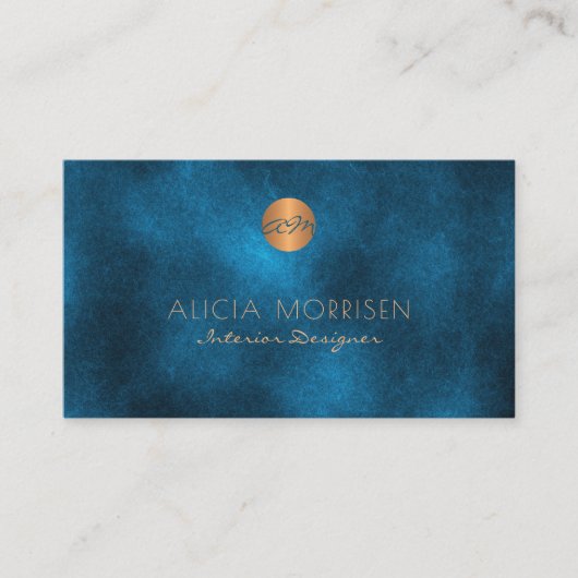 Luxuriöse, elegante, dunkle Marineinfarbigkeit mit Visitenkarte (Vorderseite)