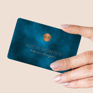 Luxuriöse, elegante, dunkle Marineinfarbigkeit mit Visitenkarte
