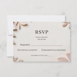 Luxuriöse elegante florale Hochzeits-RSVP-Antwortk RSVP Karte
