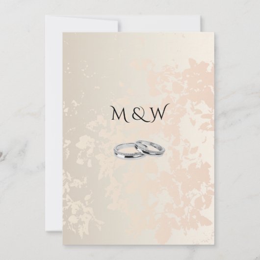 Luxuriöse Elegante Garden Blume Hochzeit Dankeskarte (Rückseite)