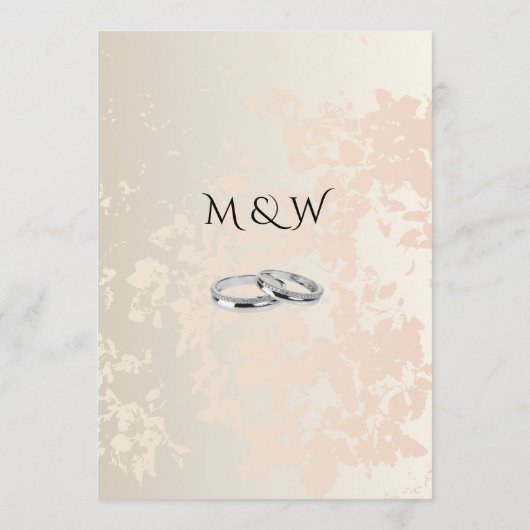 Luxuriöse Elegante Garden Blume Hochzeit Menükarte (Rückseite)