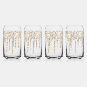 Luxuriöse, elegante Glitzer Tropfen Dosenglas