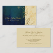 Luxuriöse elegante Marinemodelle Innenarchitektin Visitenkarte (Vorne/Hinten)