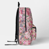 Luxuriöse elegante Rose Paris Pink Bedruckter Rucksack (Links)