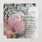 Luxuriöse Elegante Rose Spring Bouquet Wedding Ein Einladung (Vorne/Hinten)