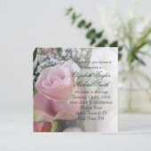 Luxuriöse Elegante Rose Spring Bouquet Wedding Ein Einladung (Stehend Vorderseite)