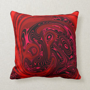 Luxuriöse Elegante Rotes Drachen Abstrakt Kissen