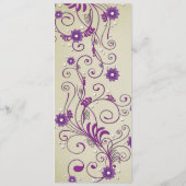 Luxuriöse Elegante Vintage Wirbel Blumenmenü Menükarte (Rückseite)