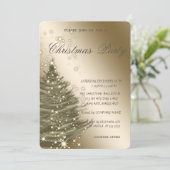 Luxuriöse Elegante Weihnachtsbaum, Weihnachts-Part Einladung (Stehend Vorderseite)