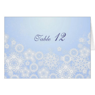 Luxuriöse elegante Winter-Schneeflocken-Tischkarte