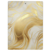 Luxuriöse Elfenbein und Goldfoil marmoriert Klemmbrett (Rückseite)