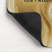 Luxuriöse Elfenbein und Goldfoil marmoriert Mousepad (Ecke)