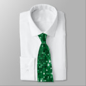 Luxuriöse Emerald Sparkle Neck Tie Krawatte (Gebunden)