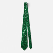 Luxuriöse Emerald Sparkle Neck Tie Krawatte (Vorderseite)
