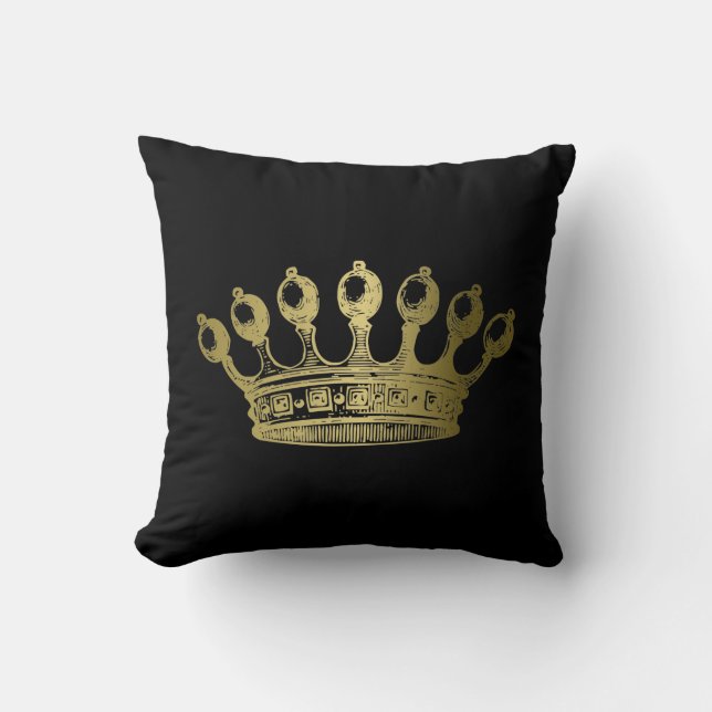 Luxuriöse Esoteric Gold Crown Kissen (Vorderseite)