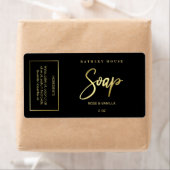 Luxuriöse Etiketten für Black and Gold-Seife (Insitu)
