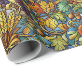 Luxuriöse farbenfrohe Ernte Geschenkpapier (Rolleneckpunkt)