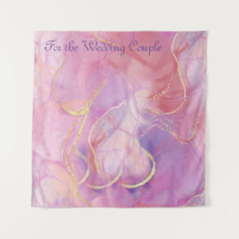 Luxuriöse farbenfrohe Marmor und Goldkörner Wandteppich