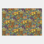 Luxuriöse Farbige Ernte Geschenkpapier Set (Vorderseite 2)